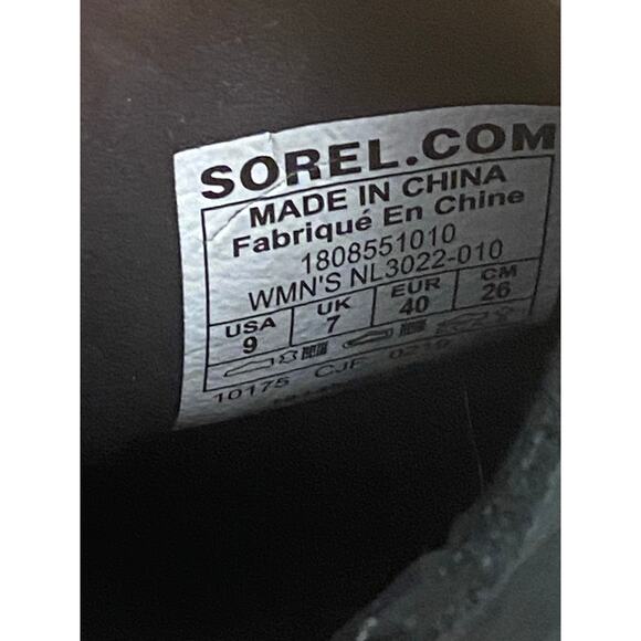 Sorel Women’s Size 9 Black Wedge Chelsea Boots Waterproof NL3022-010 - Picture 6 of 8